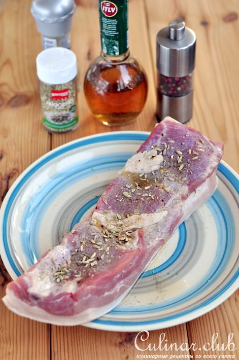 Запеченный свиной рулет (Arista in porchetta)