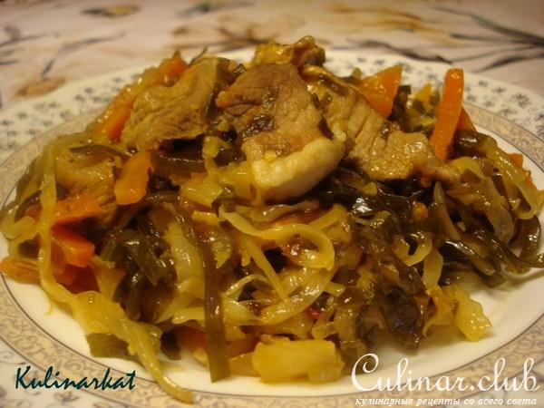 Свинина с морской капустой