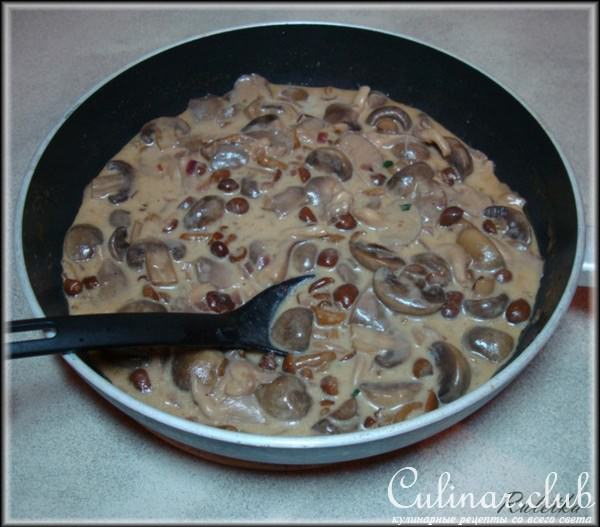 Мясные роллы в сидровом соусе.