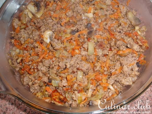 Запеканка с мясным фаршем " Все в одном"