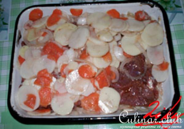Грате с мясом