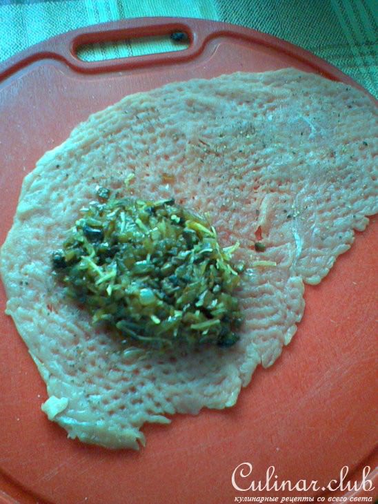 Конвертики с грибами и сыром