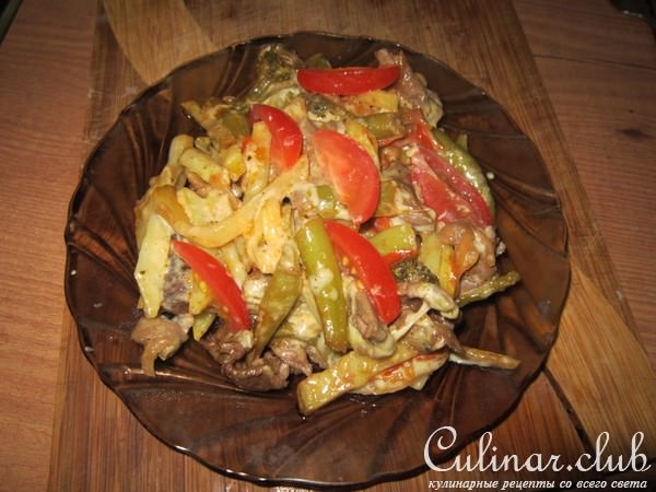 Жарёха из телятины под сырным соусом