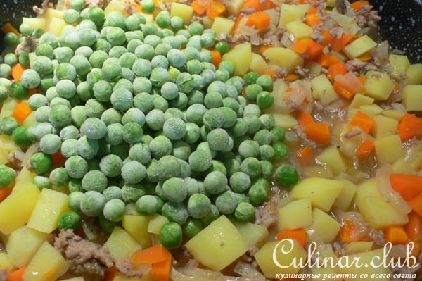 Тушёная картошка с луком и фаршем( Geschmortes Zwiebelhackfleisch )