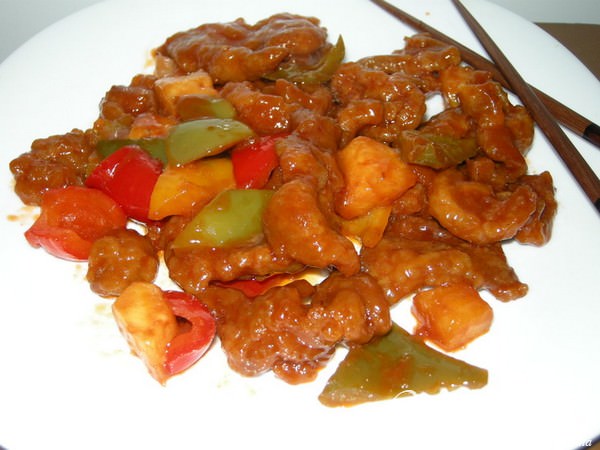 Свинина по-китайски с овощами.