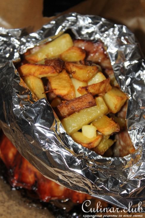 Праздничная корона из свиных ребрышек