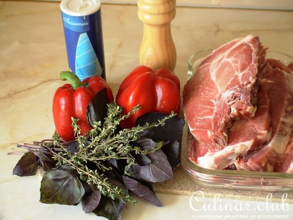 Свиная отбивная с кисло сладким перцем
