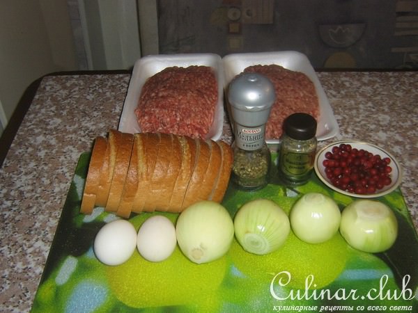 Котлеты Лапинские с брусникой от Анастасии