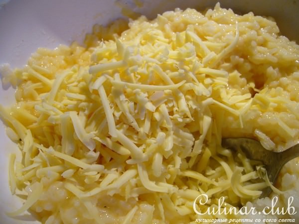 Гратен рисовый с мясом и грибами 