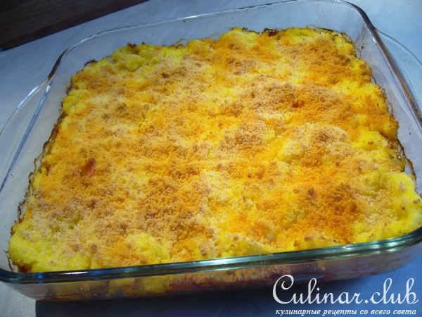 Shepherds pie with polenta (Пастуший пирог с полентой)