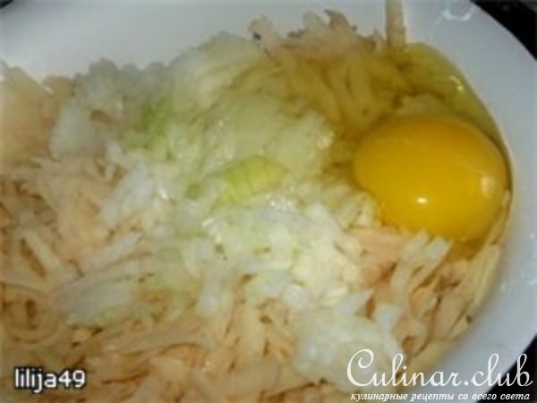 Батон из картошки с куриным мясом