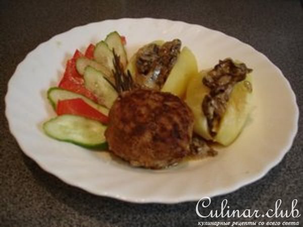 Зразы пикантные с розмарином и гарниром