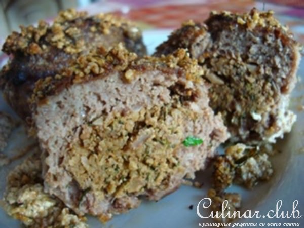 Зразы мясные с ореховой начинкой 