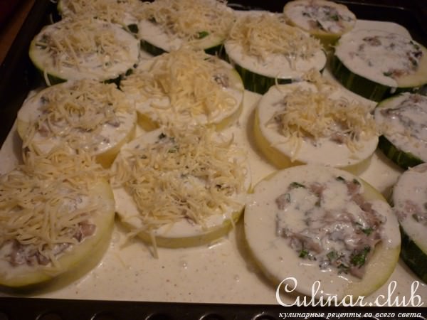 Кабачок фаршированный КОЛПАЧКАМИ……кольчатыми