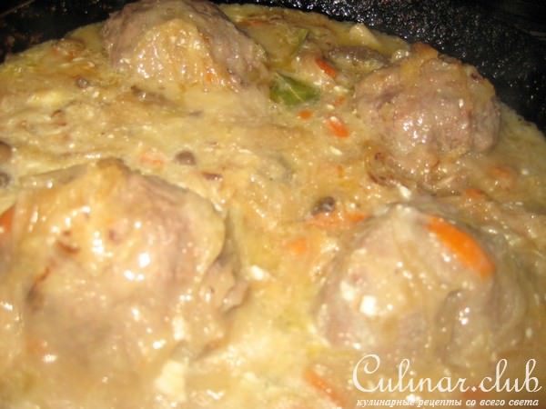 Каширская солянка с бифштексами и чёрными грибами.