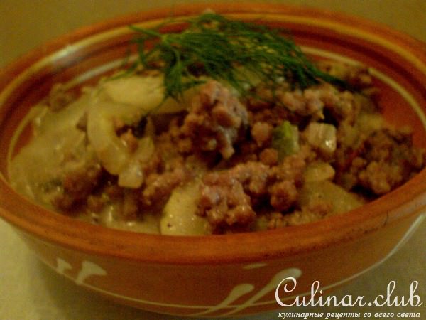 Пикантное рагу с огурцами