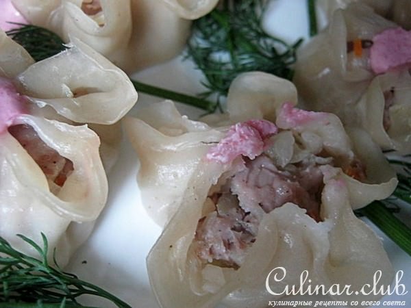 Паровые пельмени со свининой и капустой (дуэль)