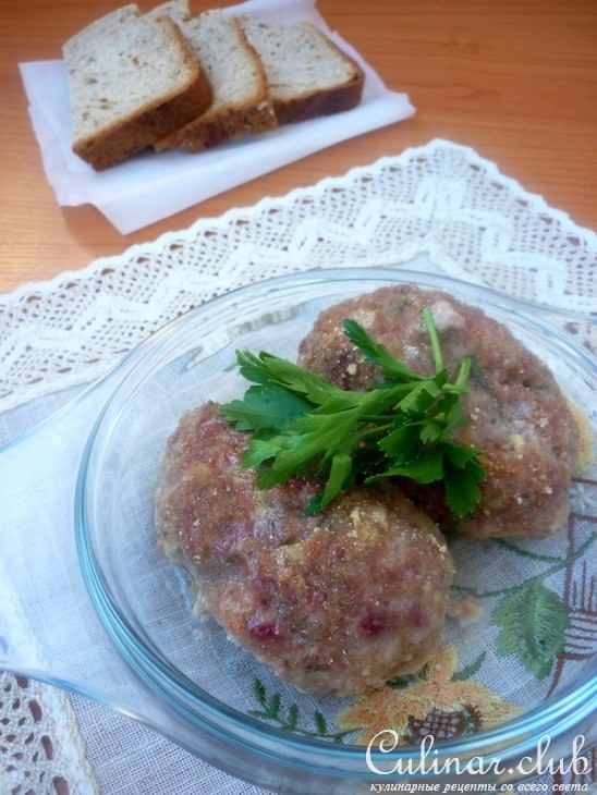 Котлеты с брусникой от Никиты