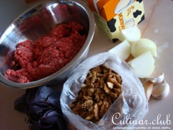 Зразы мясные с ореховой начинкой 