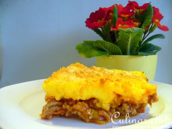 Shepherds pie with polenta (Пастуший пирог с полентой)