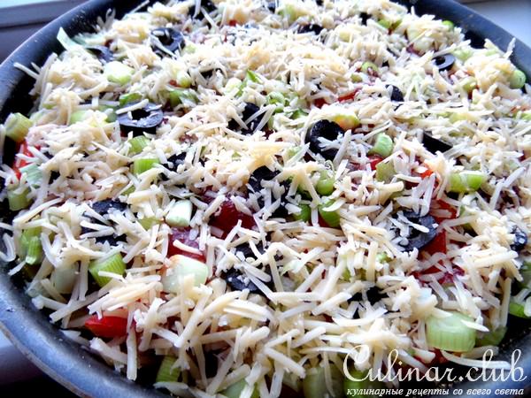 Ленивая пицца с овощами