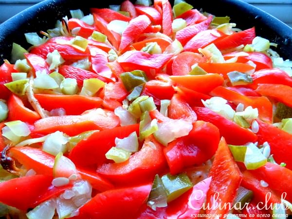 Ленивая пицца с овощами