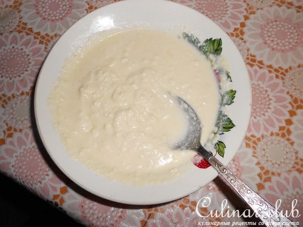 Макаронная запеканка с творогом и консервированным манго