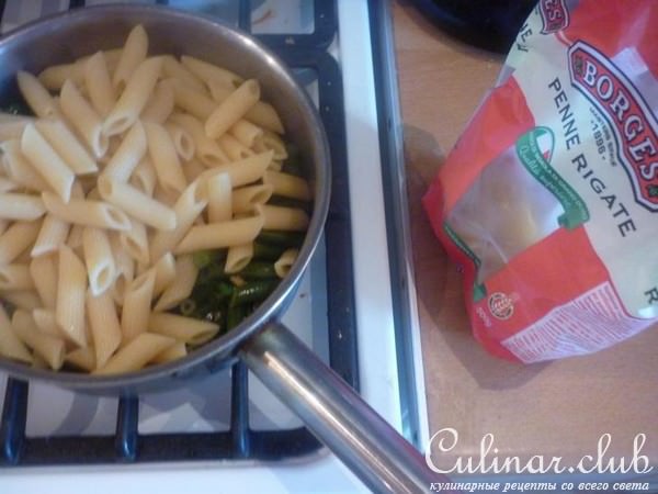 Паста в пост со стручковой фасолью