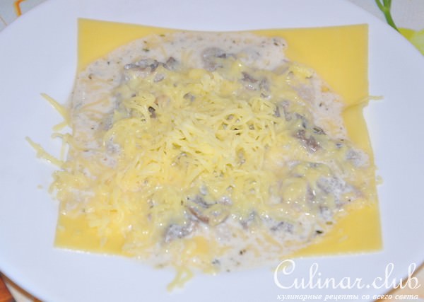 Открытая лазанья со сливочным соусом