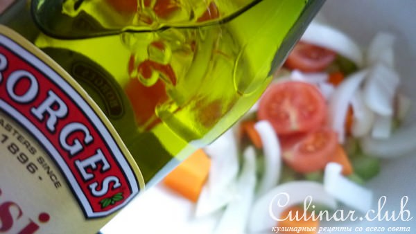 Спагетти с соусом из запеченых овощей