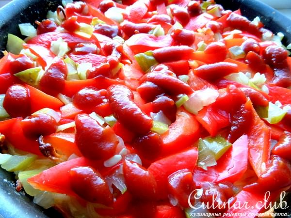 Ленивая пицца с овощами