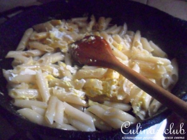Макароны с яйцом