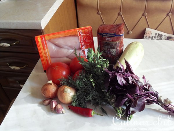 Острая курочка на рисе