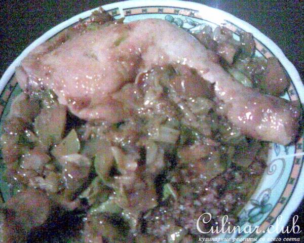 Куриные ножки, пожаренные с овощами