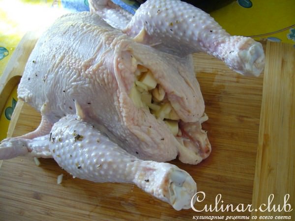Курица фаршированая