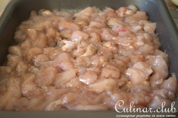 Трёхцветная куриная запеканка