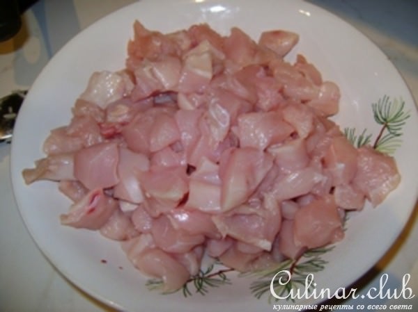 Курица тушёная с помидорами и рисом