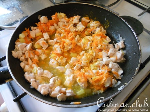 Гречка с курицей и овощами "Сюрприз"