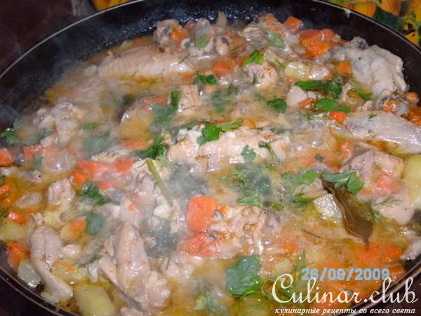 Курица с тыквой в пряном соусе