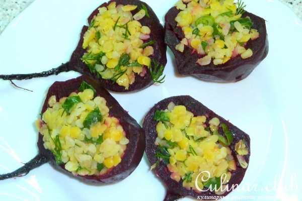 Куриный шашлычок с фаршированной свеклой на гарнир ( из серии "Вкусная диета")
