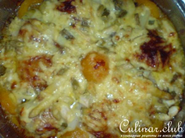 Курятина со спаржей и абрикосами