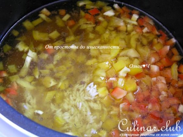 Индоутка с рисом Жасмин и сладким перцем (в мультиварке)