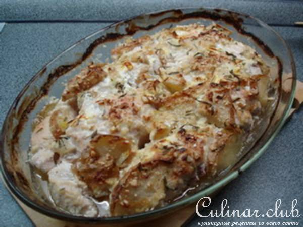 Куриные рулеты с грушей и голубым сыром