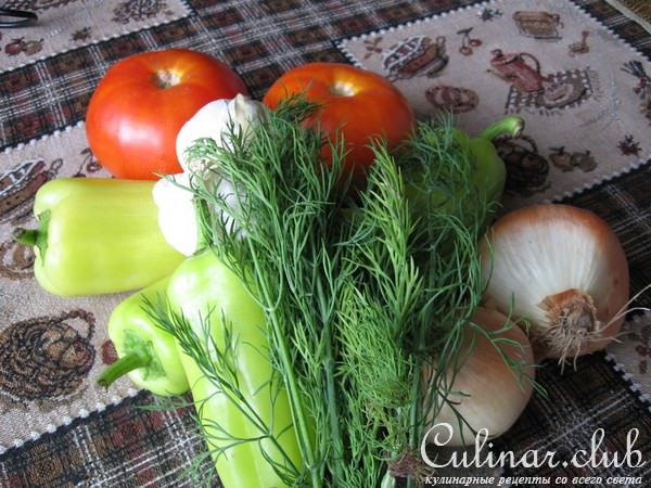 Курочка под соусом из овощей