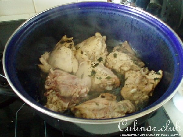 Coq au vin, но не петух, а курица в вине