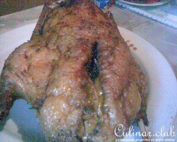 Гусь Рождественский с яблоками и черносливом