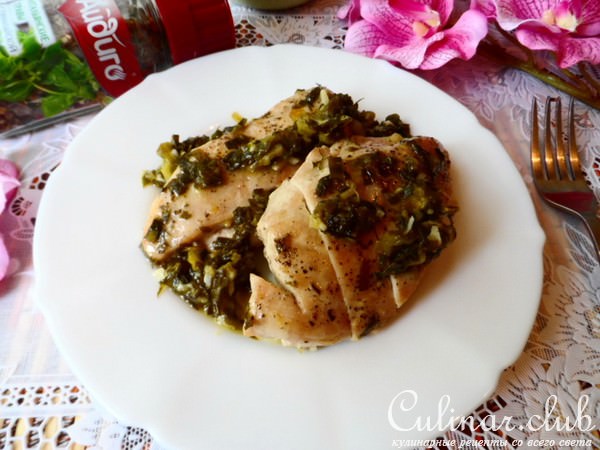 Куриный эскалоп с травами и специями от Айдиго.