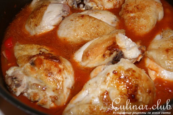 Курица каччиаторе(pollo alla cacciatora)