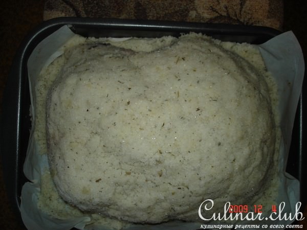 курица в соли(способ приготовления)