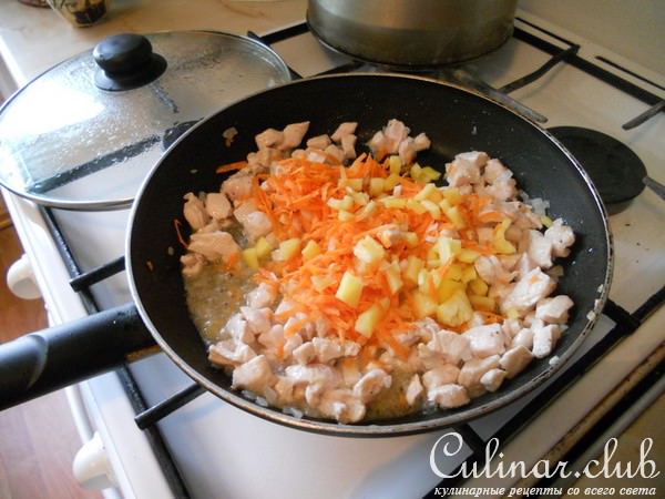 Гречка с курицей и овощами "Сюрприз"